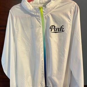 Victoria's Secret White Raincoat with Water-Resistant Design